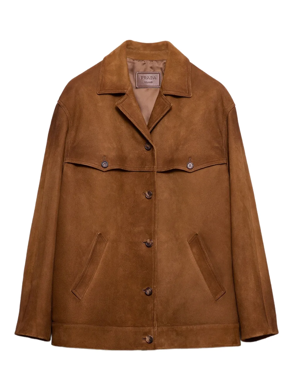Prada Suède shirtjack Bruin
