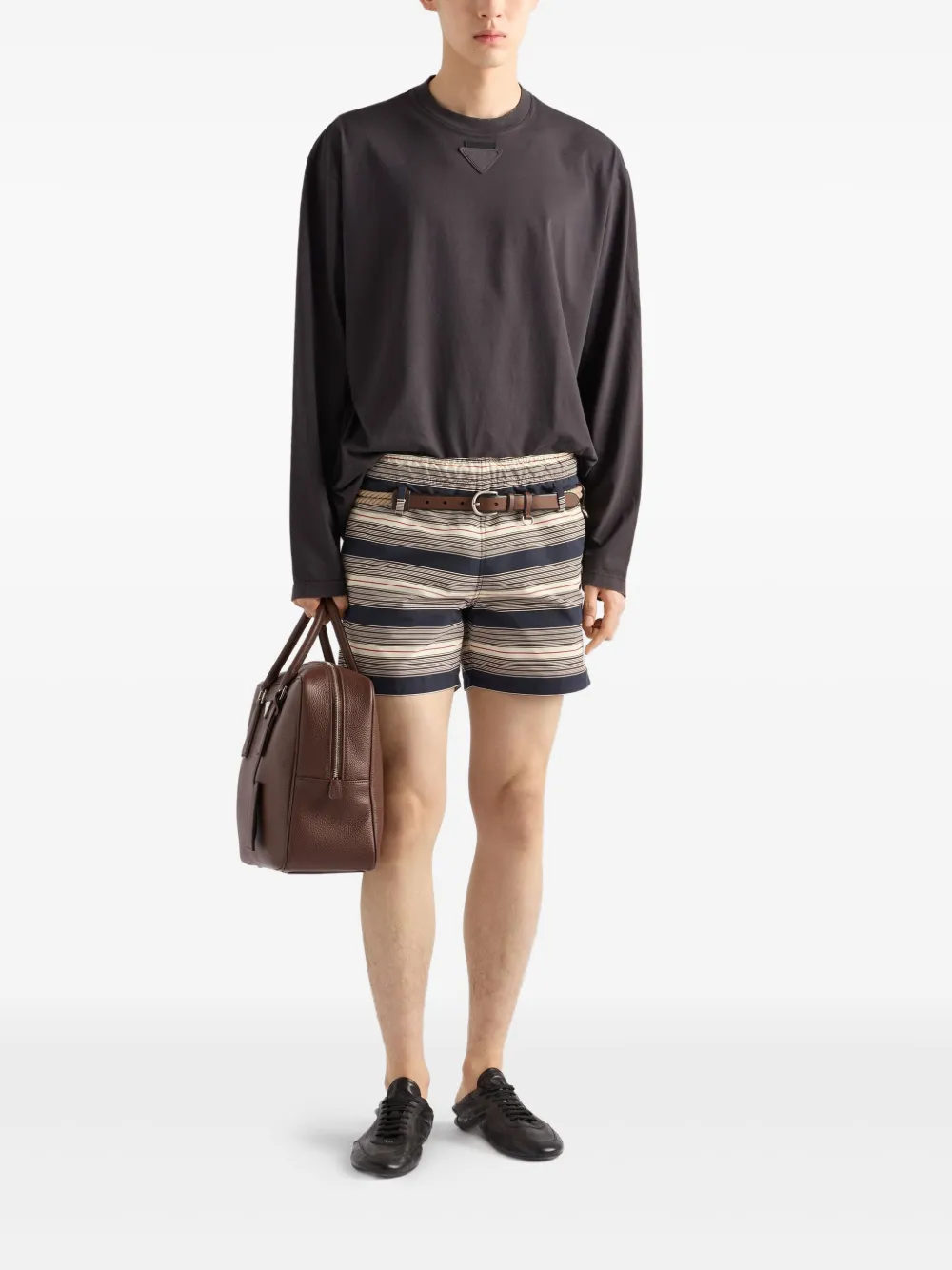 Prada Katoenen T-shirt - Grijs
