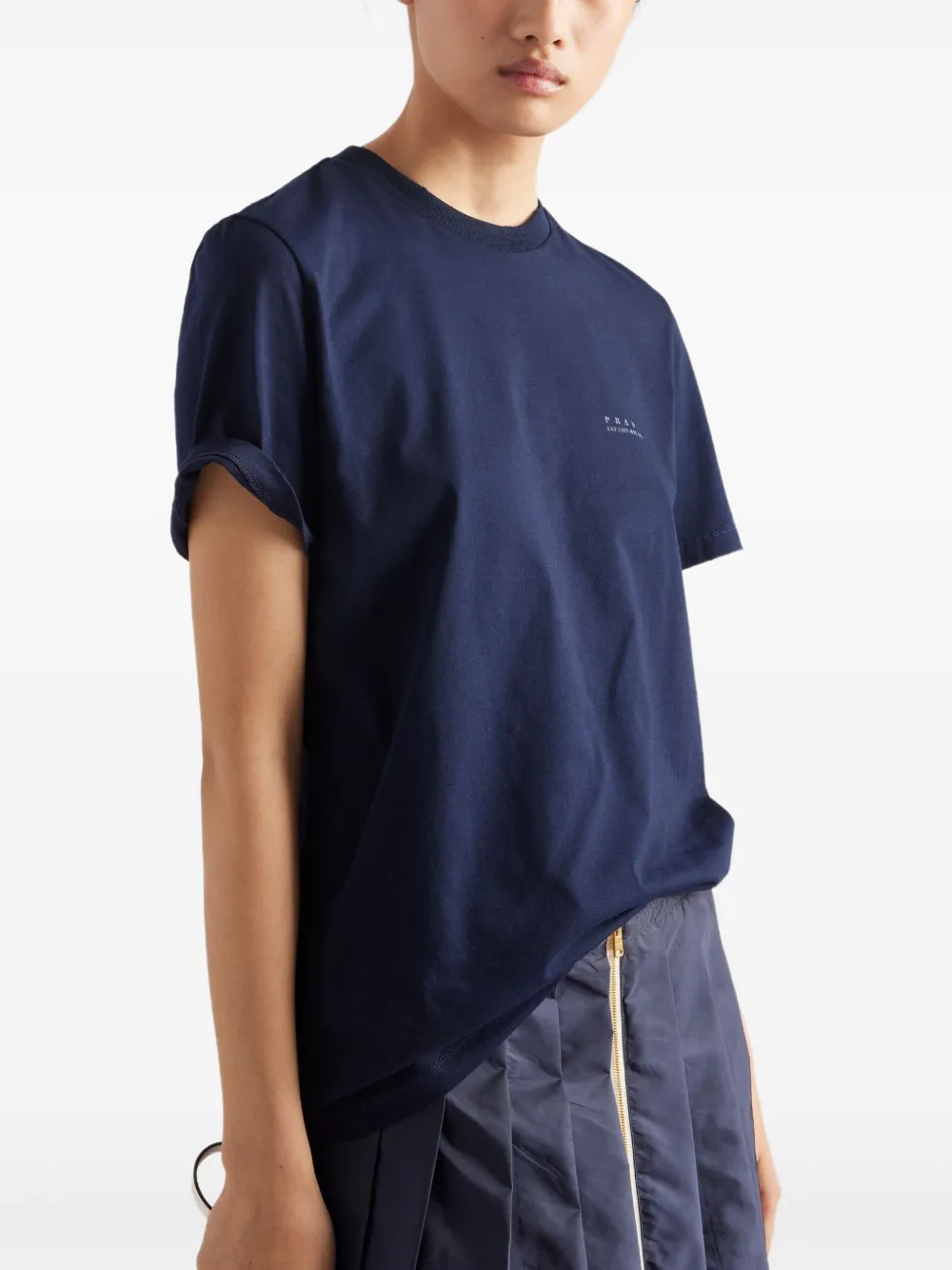 Prada T-shirt met logoprint Blauw