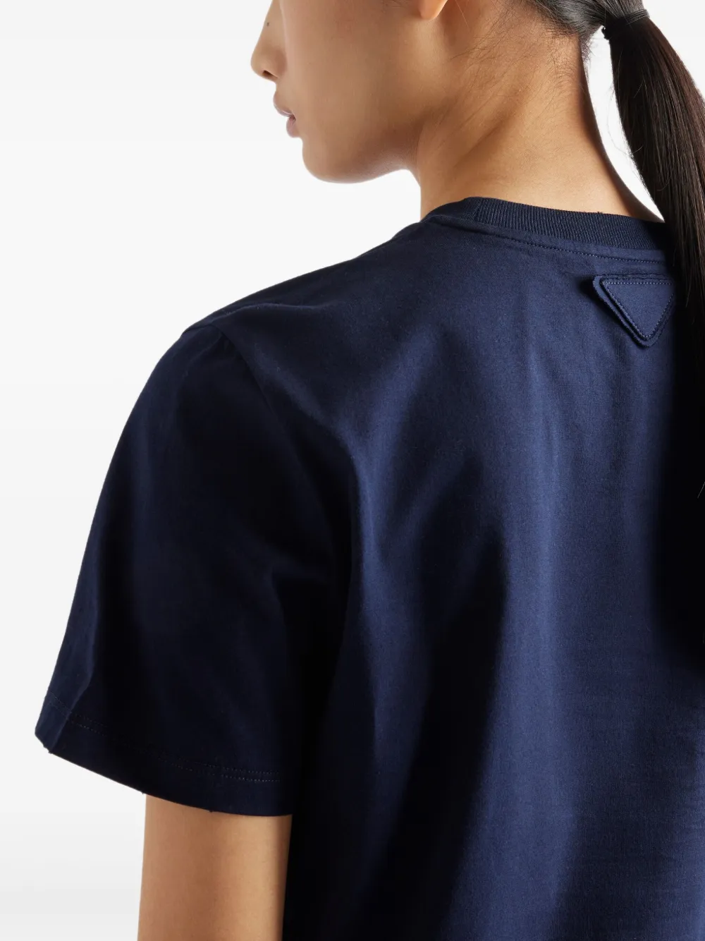 Prada T-shirt met logoprint Blauw