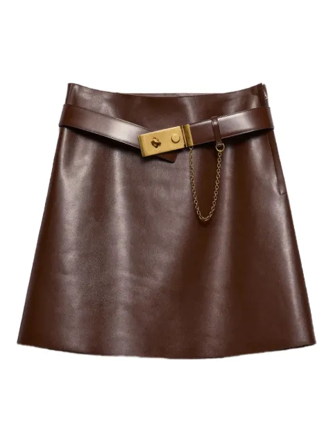 Prada belted leather miniskirt