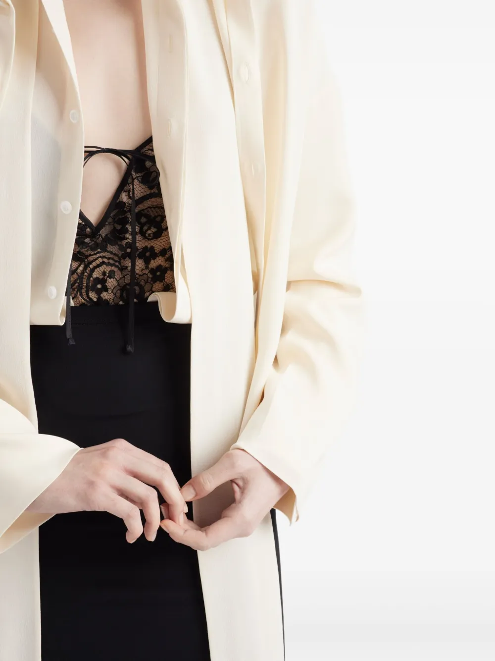 Prada Katoenen midi-rok Zwart