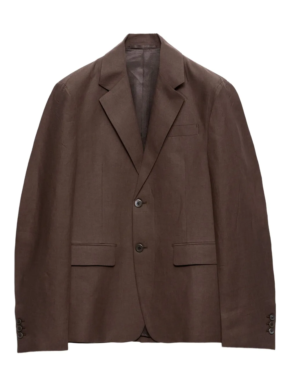 Prada single-breasted linen blazer | Brown | Image 1