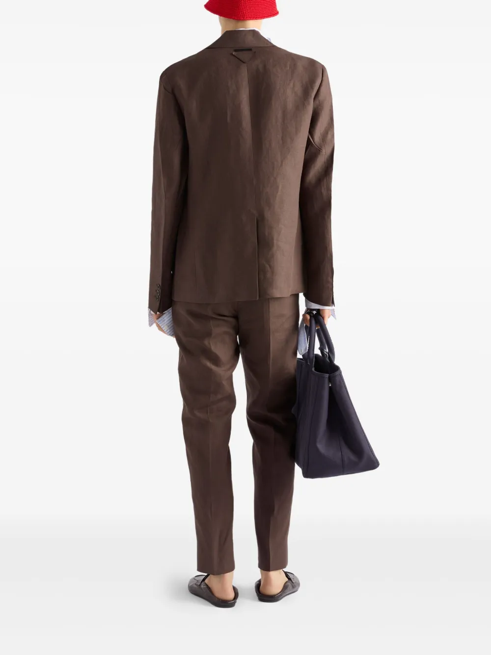 Prada Single-breasted Linen Blazer