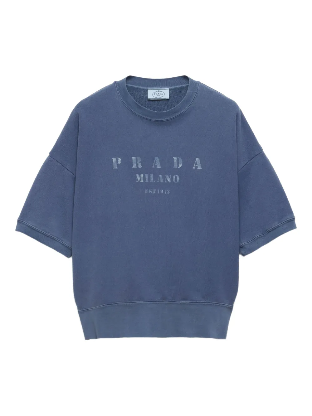 Prada Oversized T-shirt met logoprint Blauw