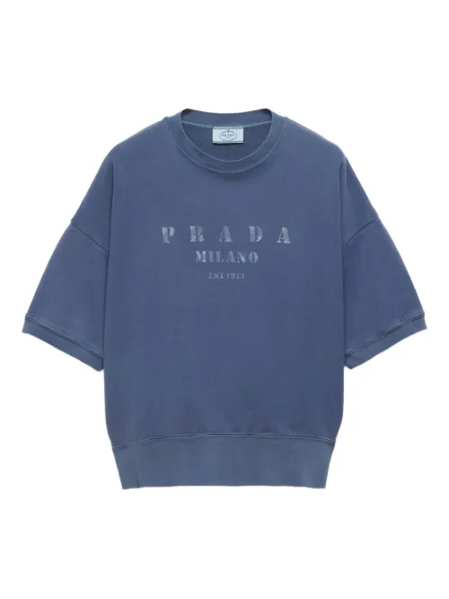 T-shirt oversize à logo imprimé - Prada - Modalova