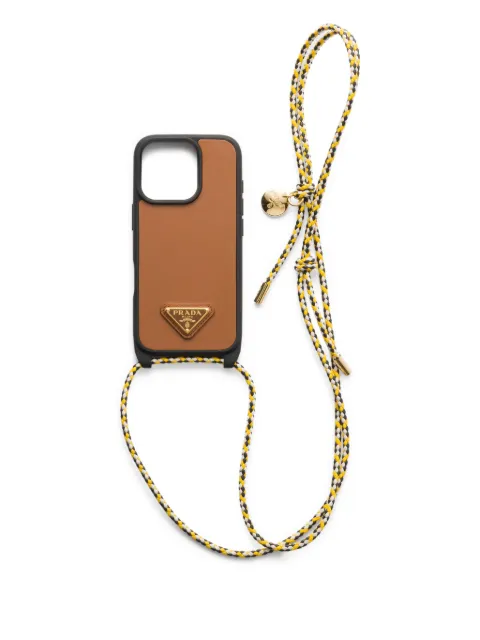 Prada leather iPhone 16 Pro case