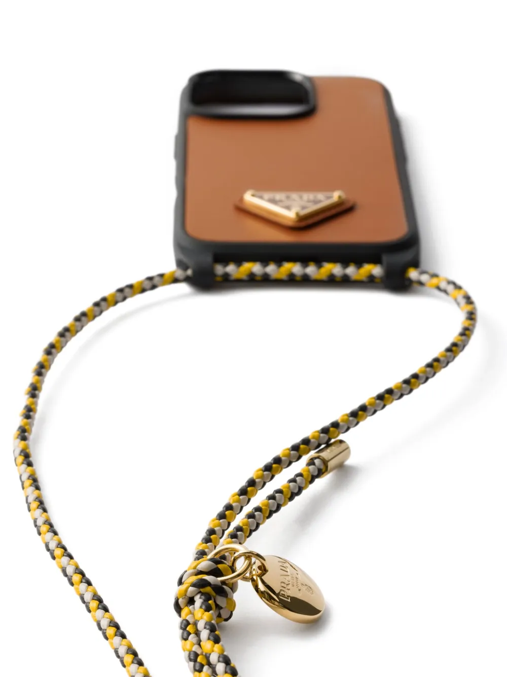 Prada Leren iPhone 16 Pro hoesje Bruin