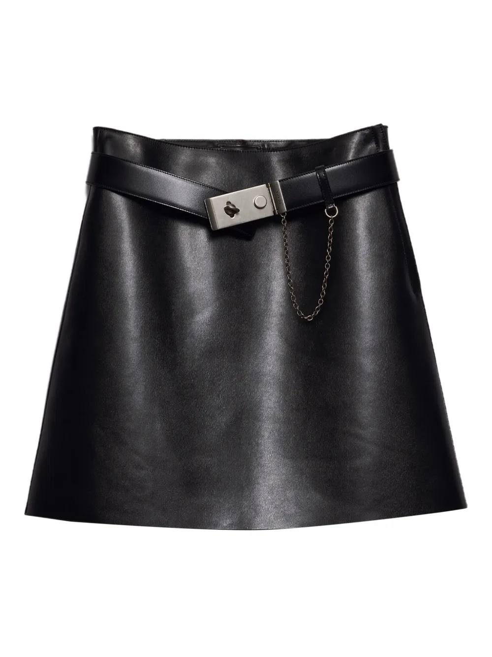 Prada Leren mini-rok Zwart