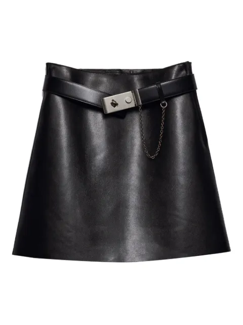 Prada belted leather miniskirt