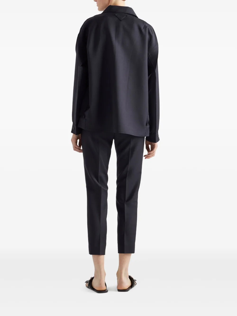 Prada Kid mohair broek Blauw