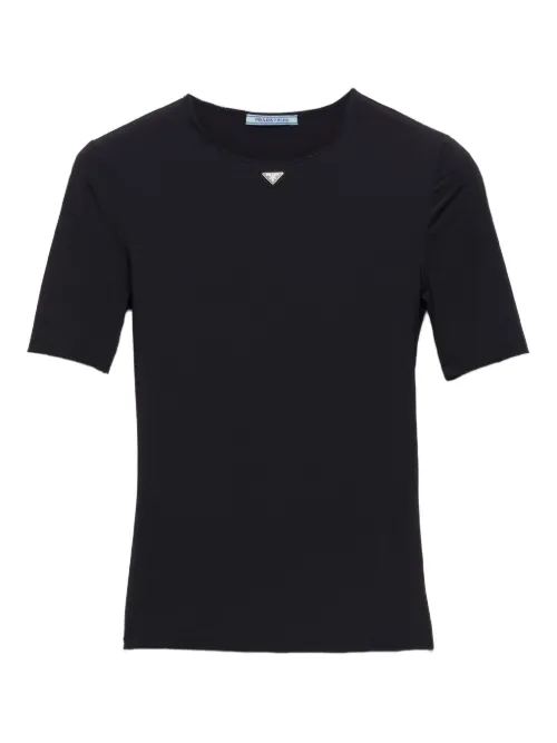 Prada t-shirt à col rond - Noir - Prada - Modalova