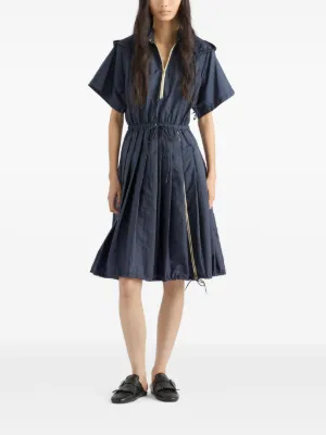 ワンピース PRADA DRESS (133309SOOO14LY F0018) 新作*PRADA*シルクブレンド素材襟付きミディドレス ワンピース