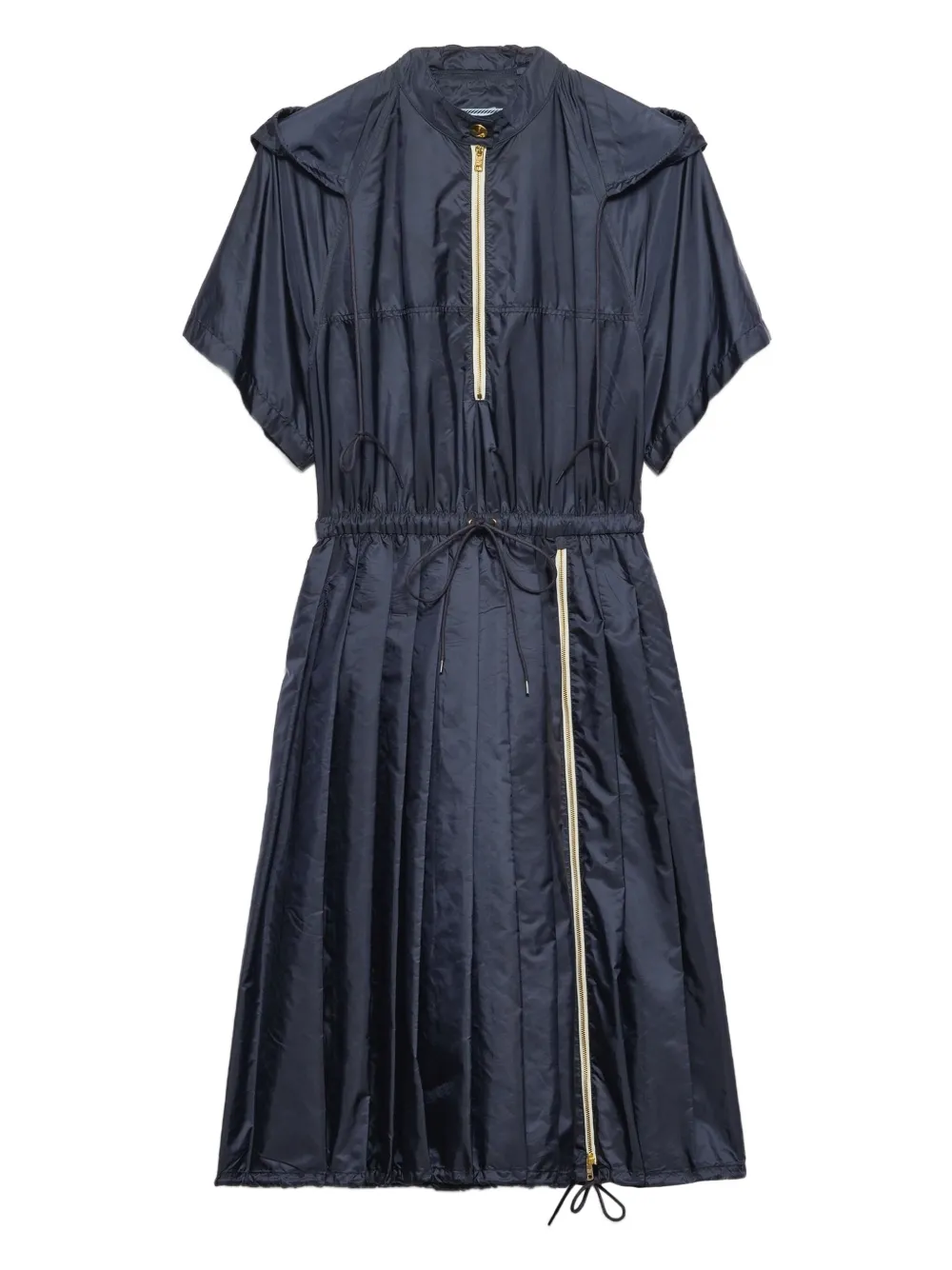 Prada Abito Re-Nylon utility con zip - Blu