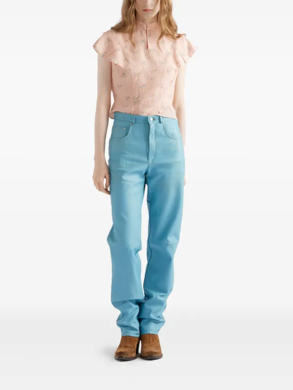 パンツ PRADA 2018 Leather Pants パンツ PRADA 2018 Leather Pants Prada Leather Trousers, Size