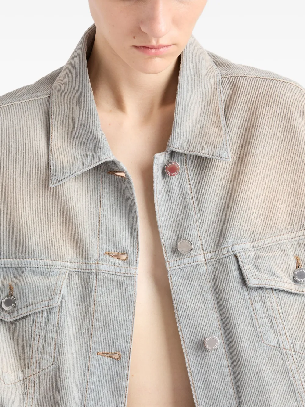 Prada Katoenen jack Blauw