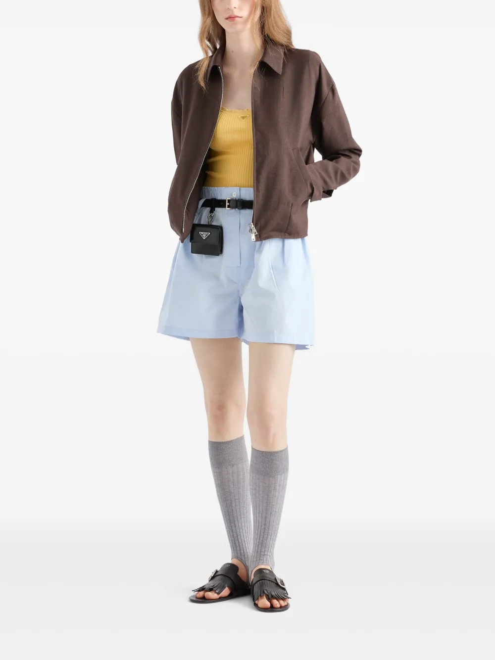 Prada short en popeline de coton | Shorts courts | Image 2