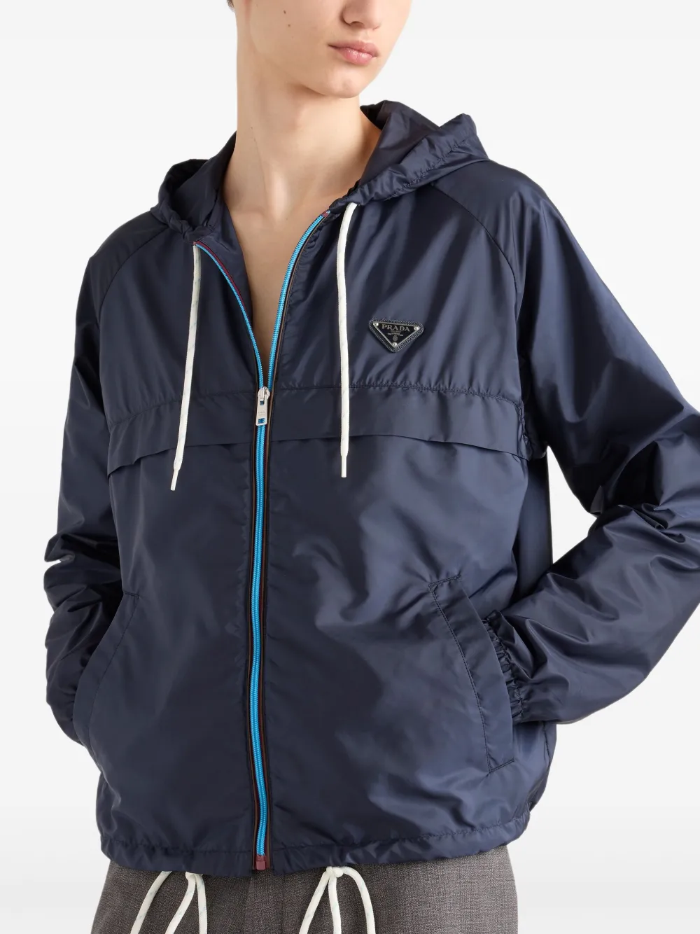 Prada Re-Nylon donsjack Blauw