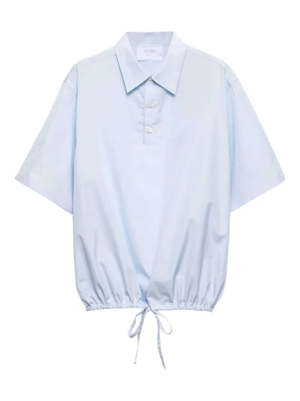Prada short-sleeved cotton polo shirt | Blue | Image 1