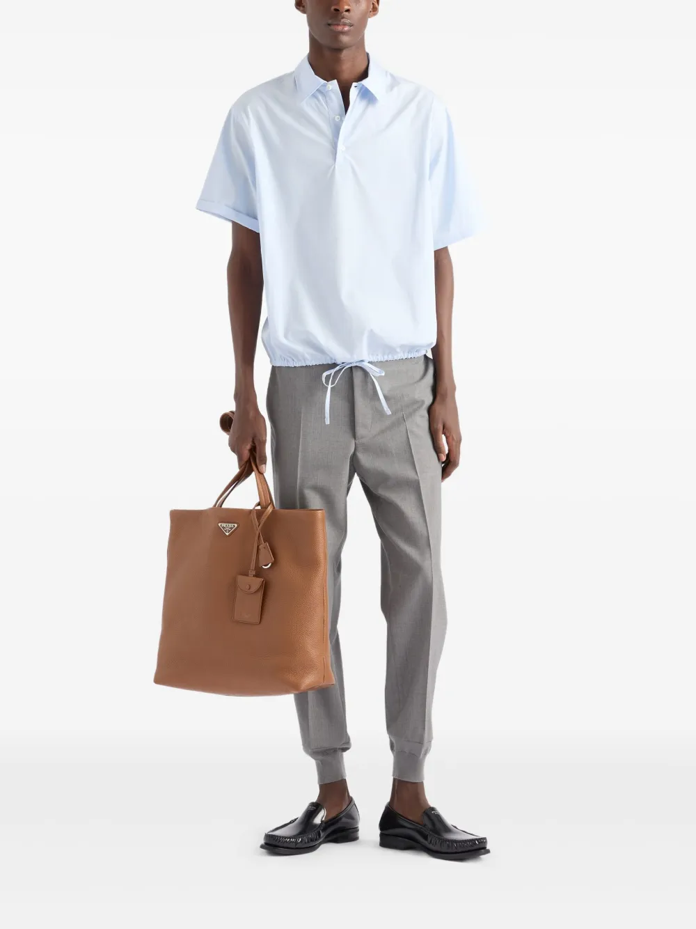 Prada Katoenen poloshirt - Blauw