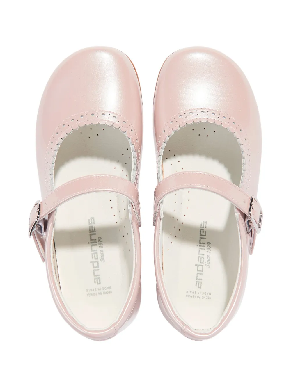 ANDANINES buckle-detail ballerinas - Roze