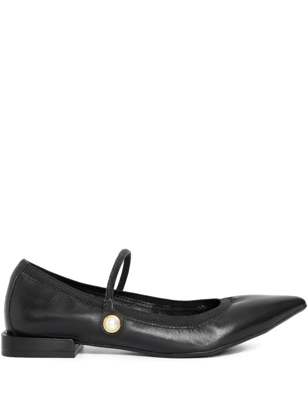 Studio Chofakian leather ballerina shoes | Black | Image 1