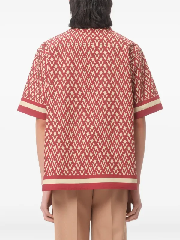 Valentino Garavani Cotton Popeline Bowling Shirt With TOUTE LA V