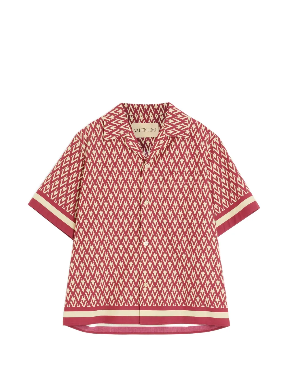 Valentino Garavani geometric print short-sleeve shirt - Rosso