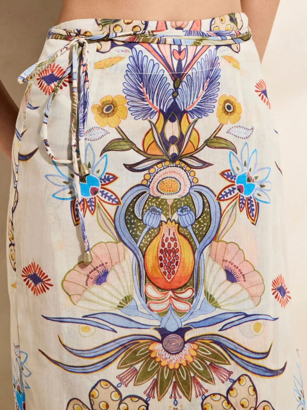 Marie Oliver Sunnie wikkelrok met bloemenprint Wit