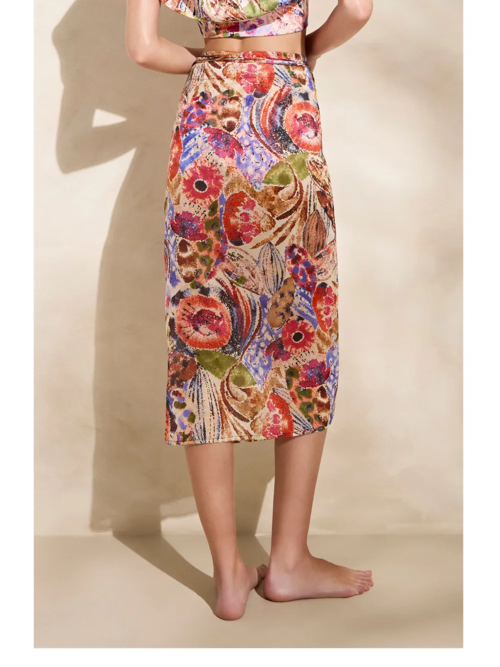 Marie Oliver Sunnie wikkelrok met bloemenprint Roze