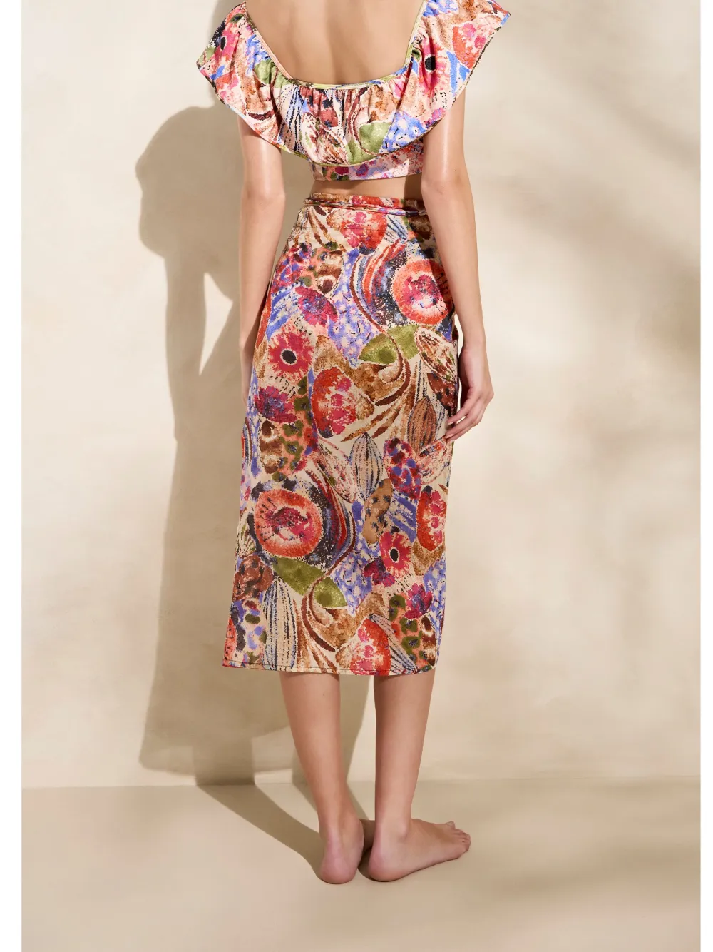 Marie Oliver Sunnie wikkelrok met bloemenprint Roze