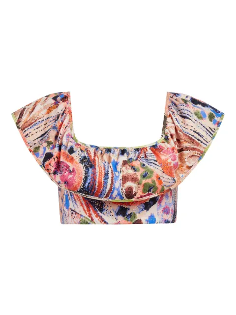 Marie Oliver top de playa Emily con volantes