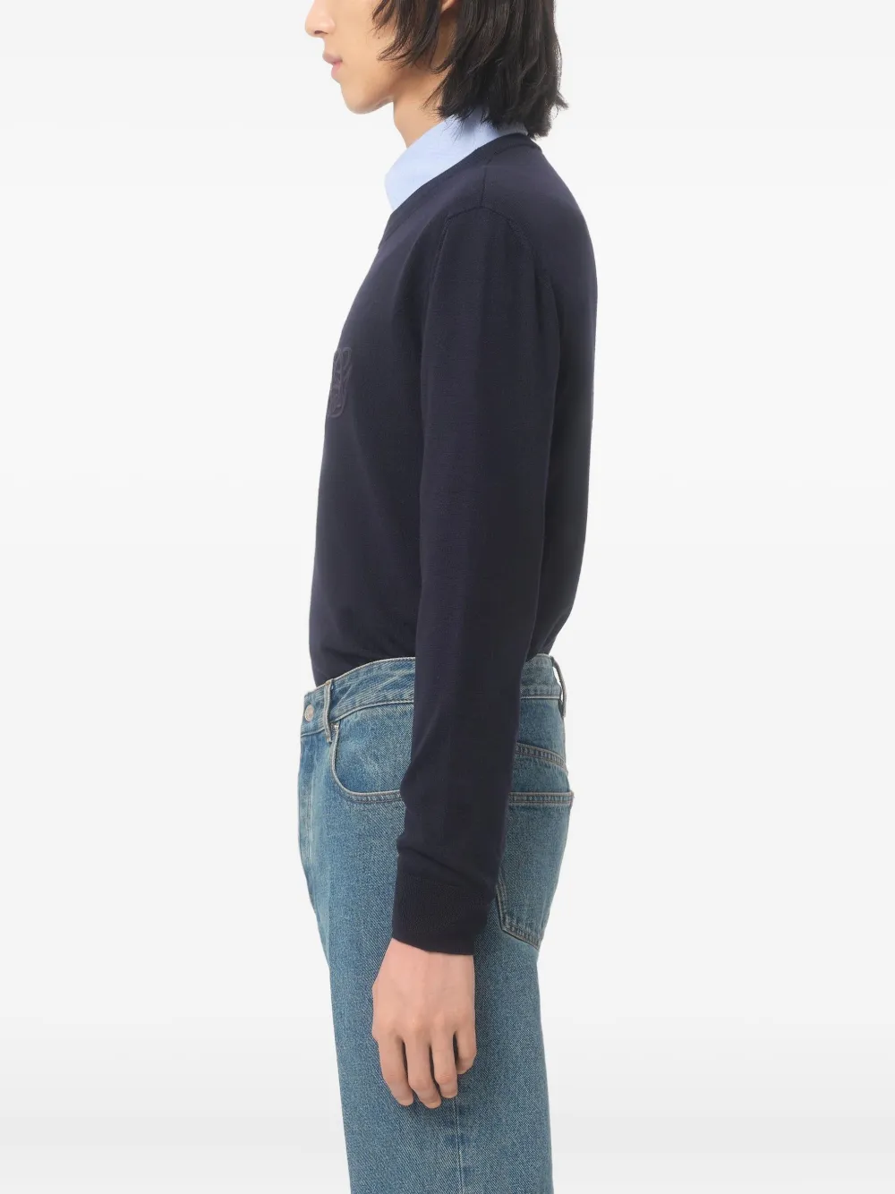 Valentino Garavani Trui met geborduurd logo Blauw