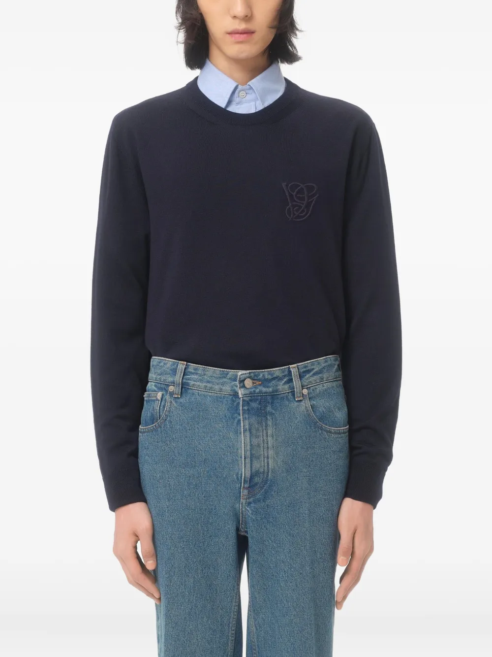 Valentino Garavani Trui met geborduurd logo Blauw