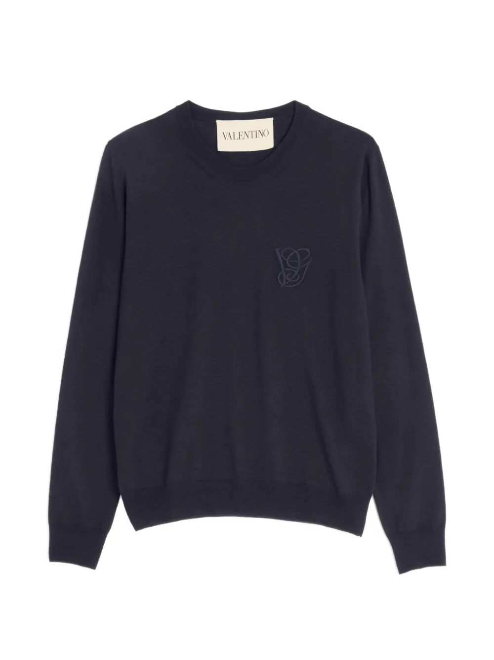 Valentino Garavani logo-embroidered sweater - Blue