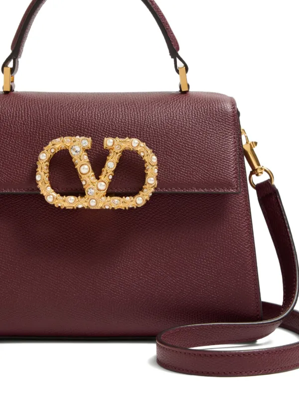 【VALENTINO】VSLING SMALL SHOULDER BAG Small Vsling Grainy Calfskin Handbag for Woman in Black