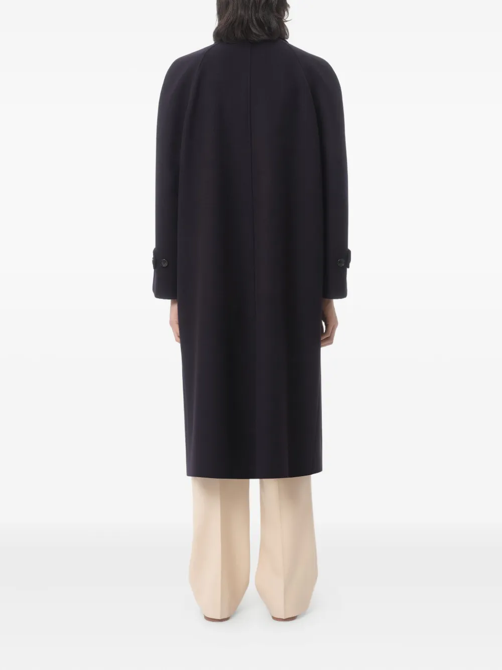Valentino Single-breasted Wool And Cashmere Coat In Black