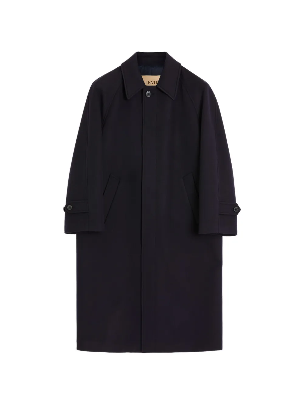 Valentino Garavani Cappotto monopetto in lana e cashmere - Blu