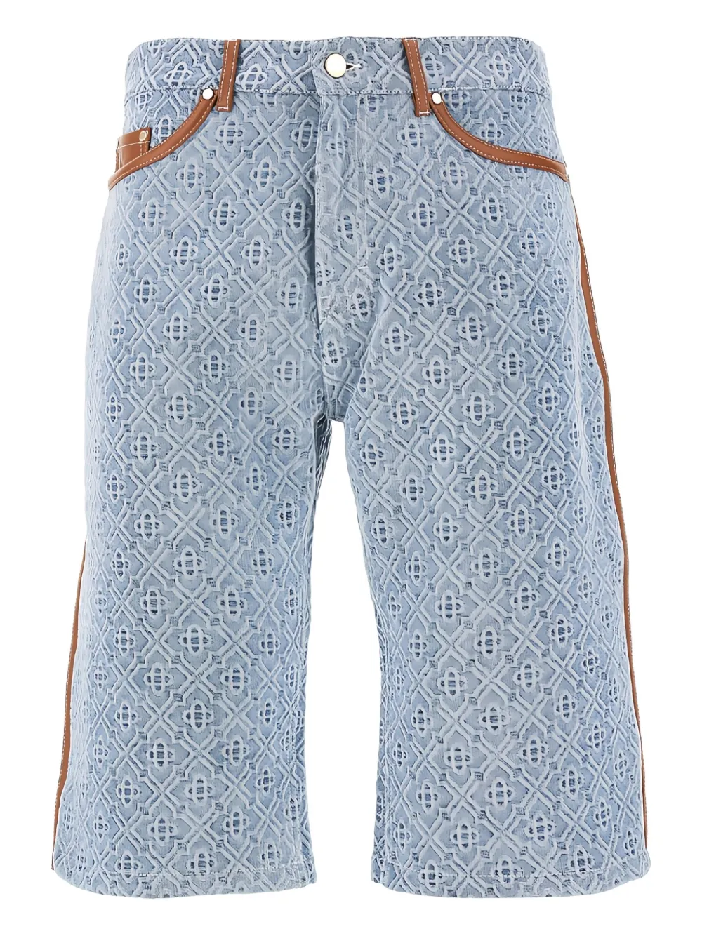 Casablanca Bermuda shorts met borduurwerk Blauw