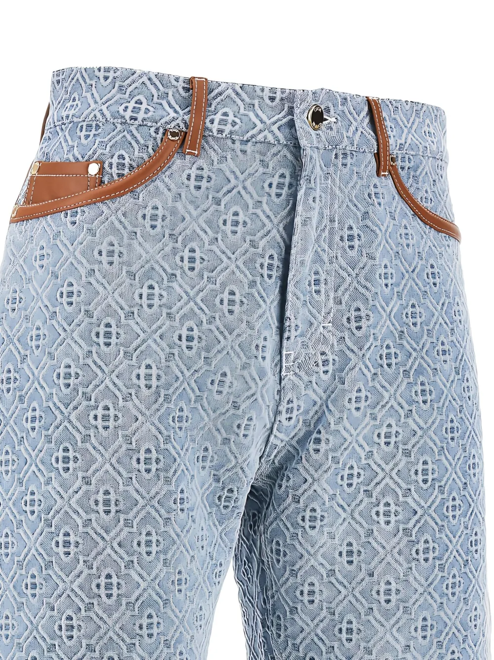 Casablanca Bermuda shorts met borduurwerk Blauw