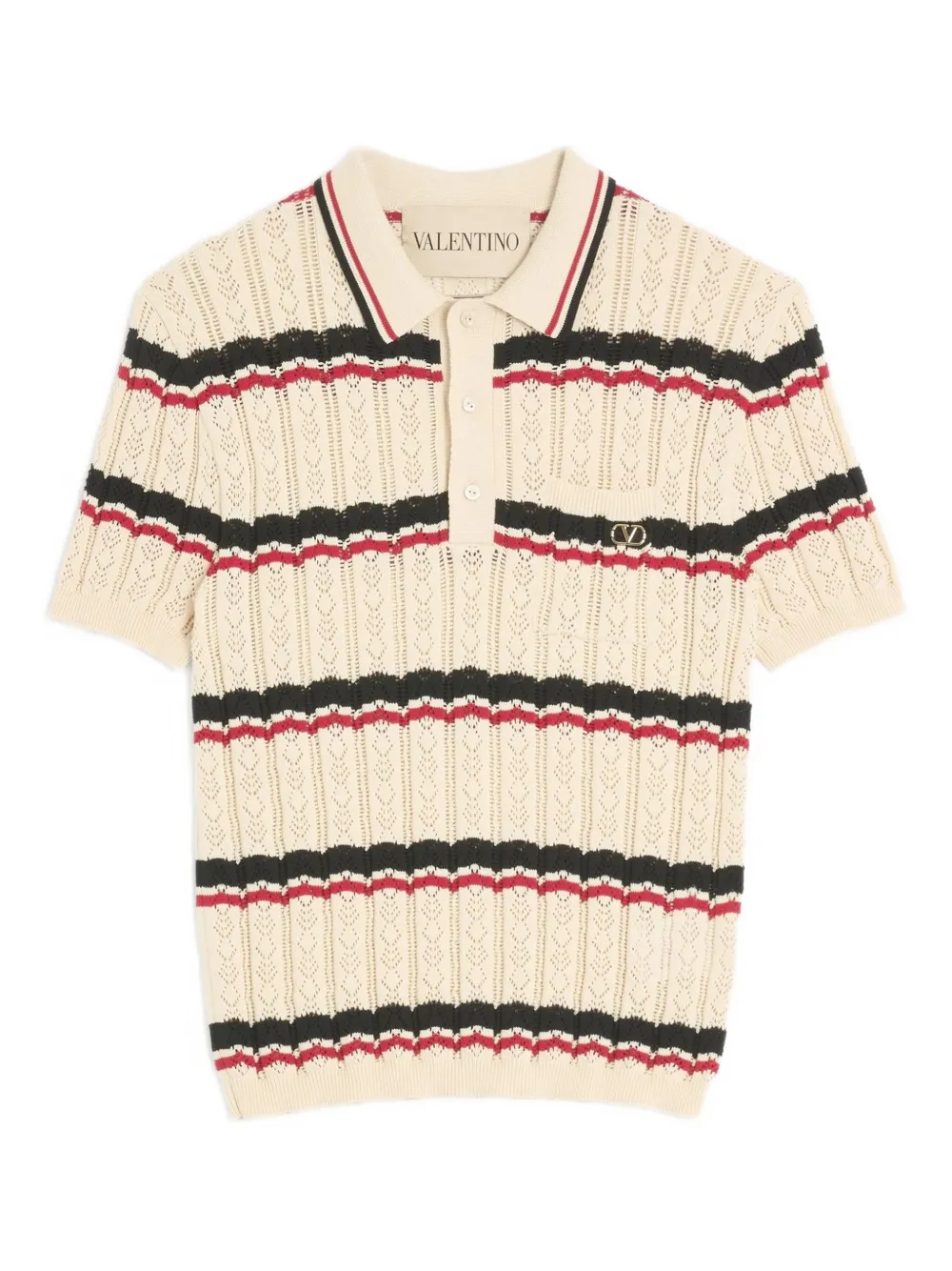 Valentino Garavani Gestreept poloshirt Beige