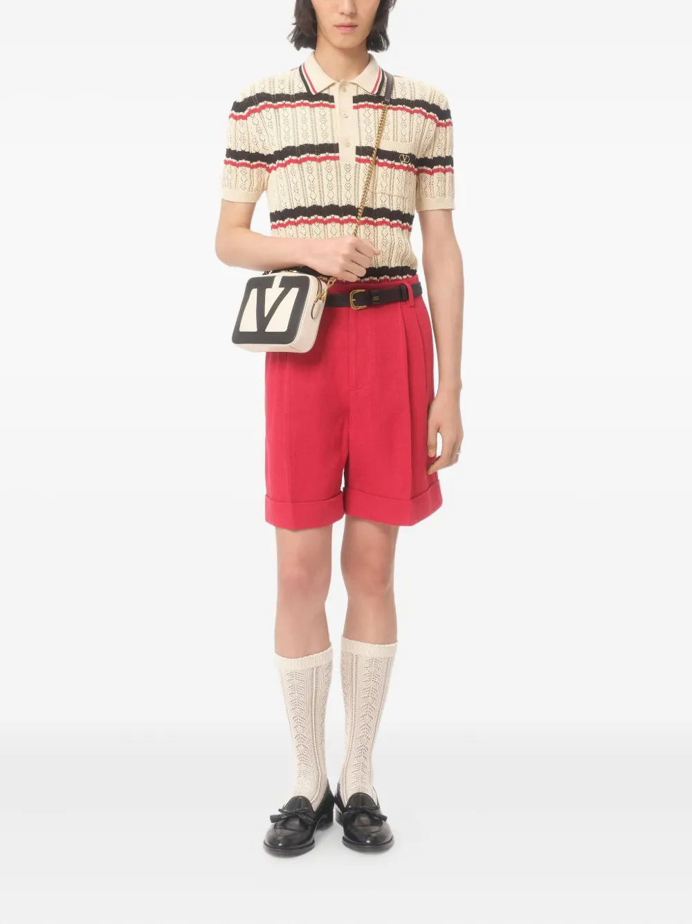 Valentino Garavani Gestreept poloshirt - Beige