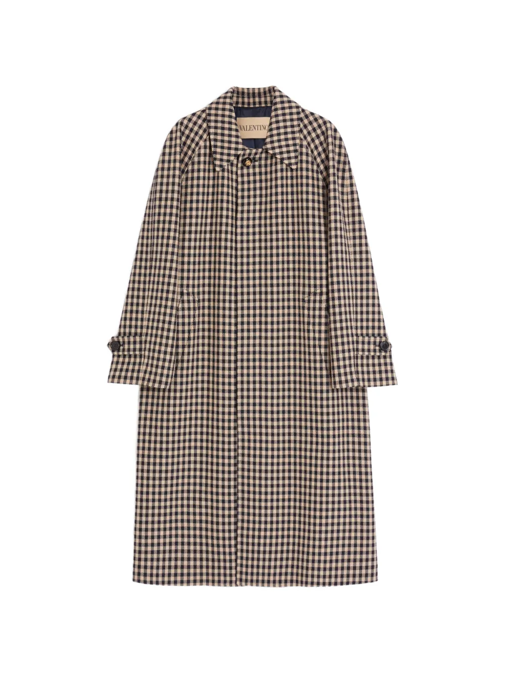 Valentino Garavani checked long coat - Toni neutri