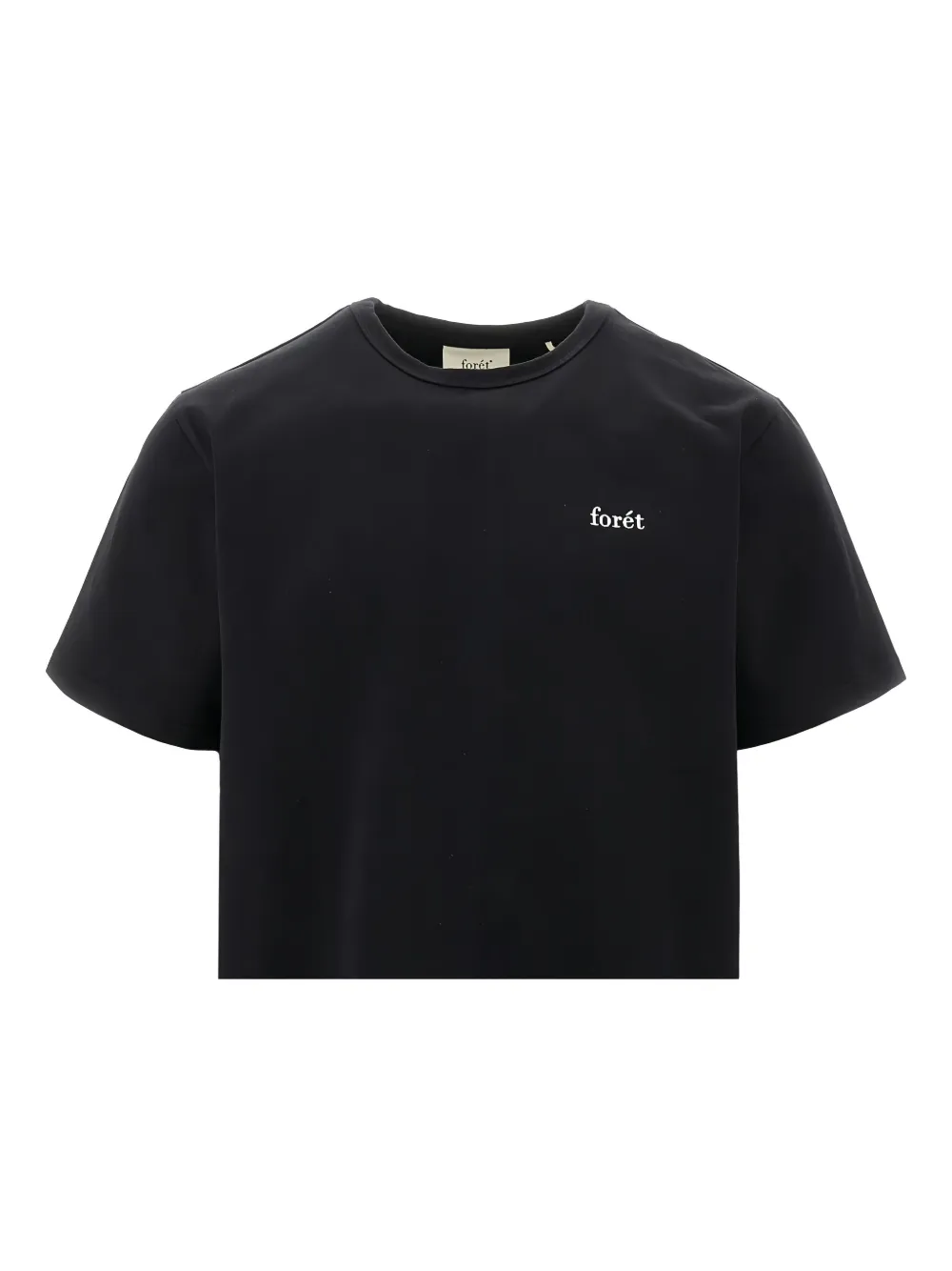Foret Oak T-shirt met geborduurd logo Zwart
