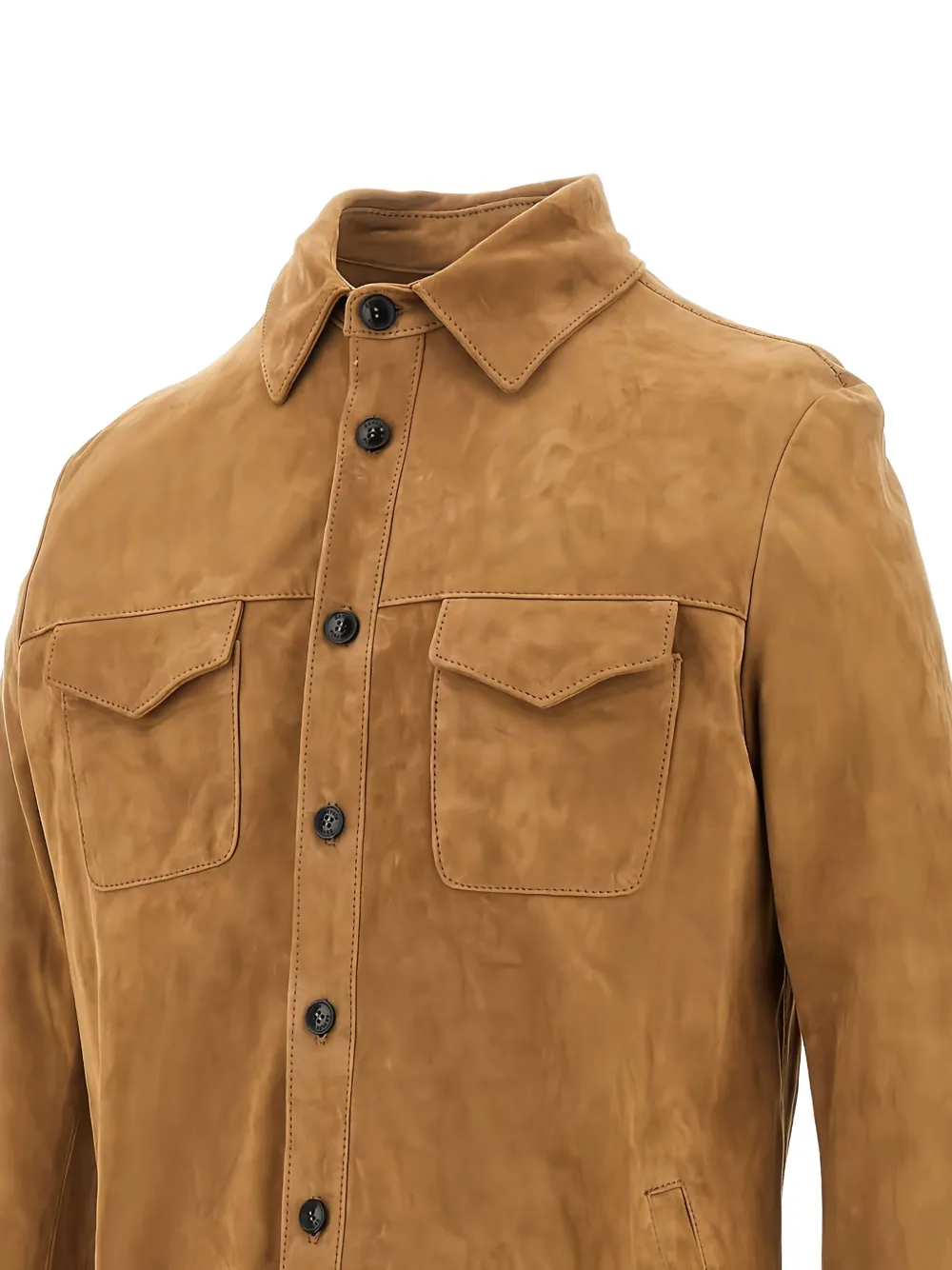 Dacute suede shirt - Bruin
