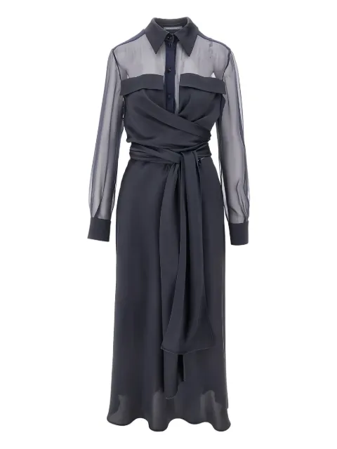 Alberta Ferretti vestido camisero con detalle cruzado