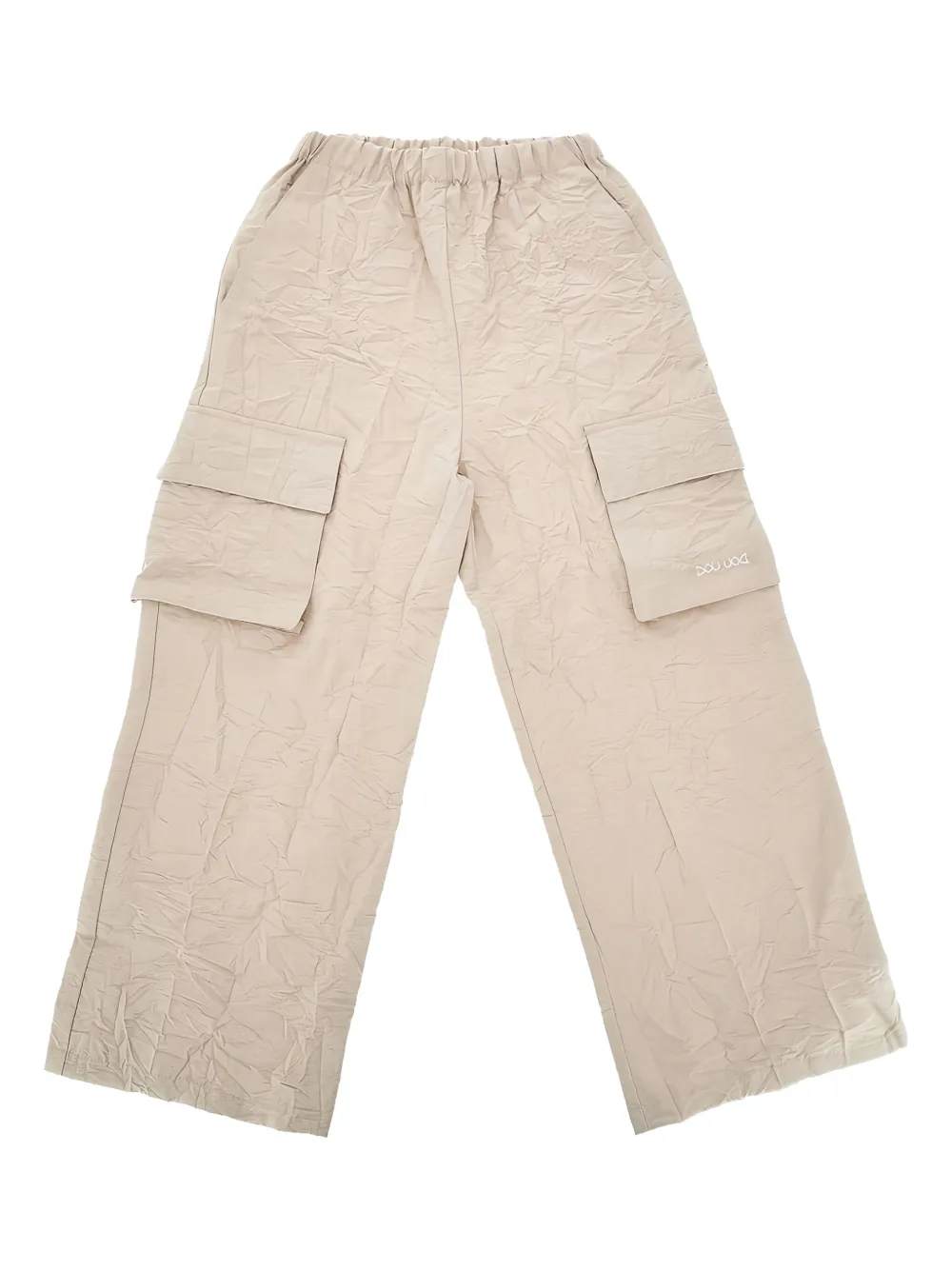 DOUDOU ET COMPAGNIE CREASE-EFFECT TROUSERS