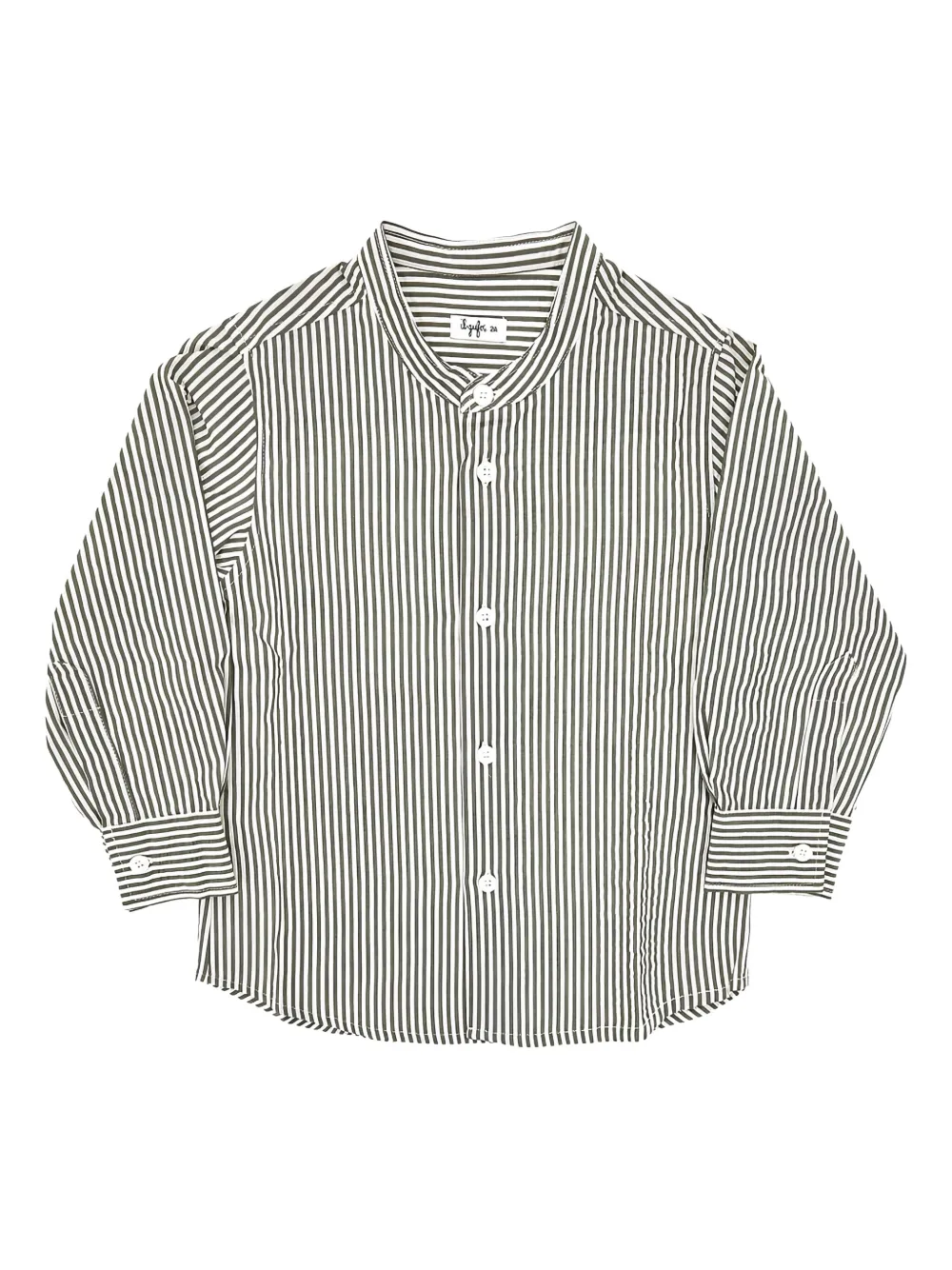 Il Gufo Gestreept shirt van katoenblend Zwart