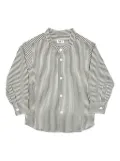 Il Gufo striped cotton-blend shirt - Black