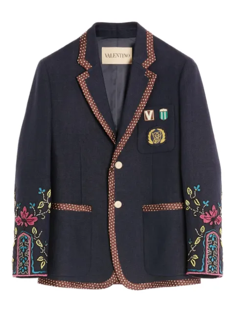 Valentino Garavani bead-embroidered linen blazer